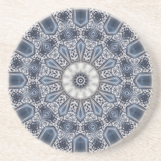 Blue Decorative Sandstone Coaster (Front)