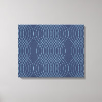 Blue, decorative, simple, modern, trendy wavy art