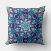 Blue Decorative Throw Pillow