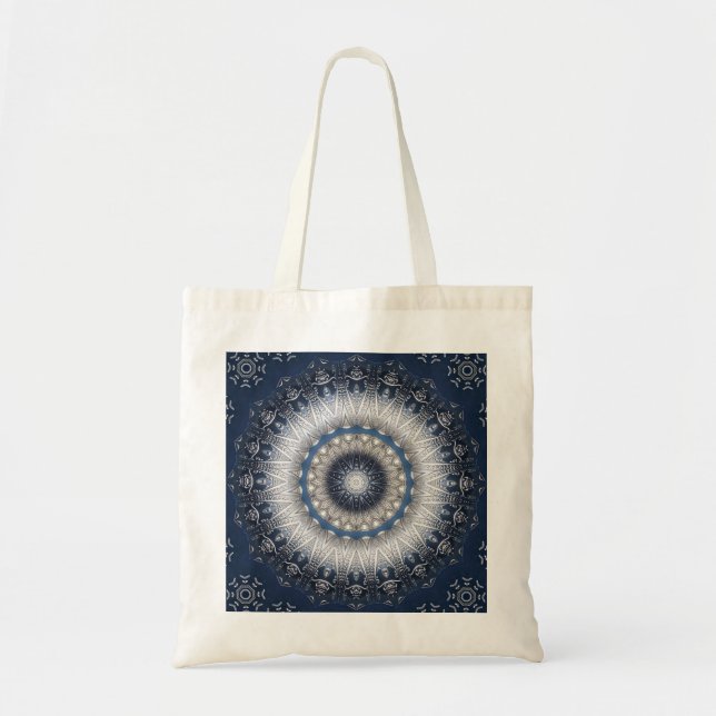 Blue Decorative Tote Bag (Front)