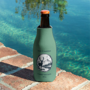 Blue Deer Woods & Mountains Family Reunion Bottle Cooler