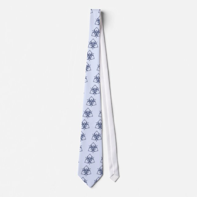 Blue Delft Biohazard Tie (Front)