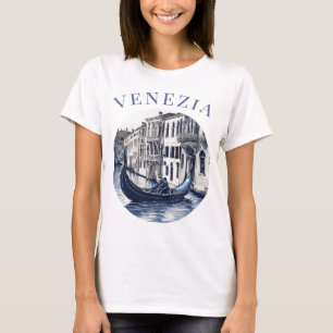 Blue Delft Blue Venice Gondola T-Shirt