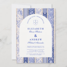 Blue Delft Tile Patchwork Wedding