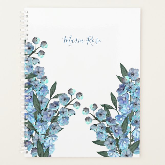 Blue Delphinium Planner (Front)