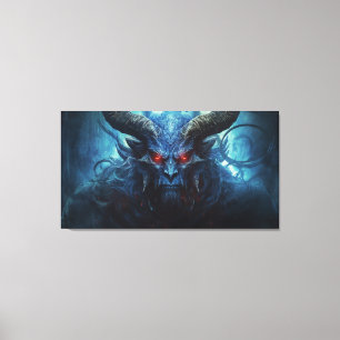 Blue demon canvas print
