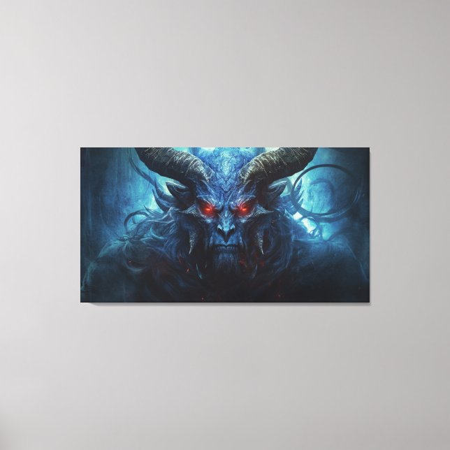 Blue demon canvas print (Front)