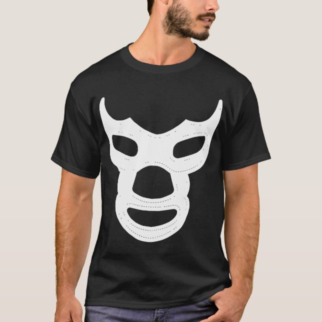 Blue Demon Tee Mexican Luchador El Santo Lucha Lib (Front)