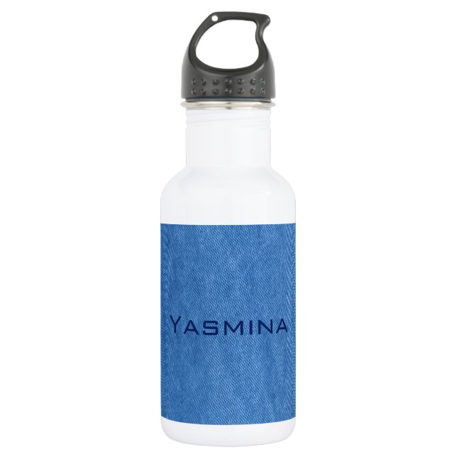 blue denim 532 ml water bottle (Front)