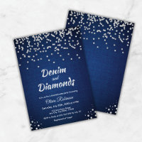 Blue Denim and Diamonds Elegant Bachelorette Party
