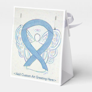 Blue Denim Awareness Ribbon Angel Party Favour Box