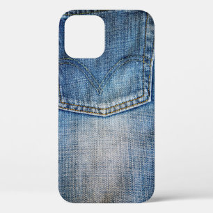 Blue denim iPhone 12 case