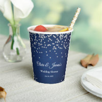 Blue Denim Diamonds Pearls Couple's Wedding Shower