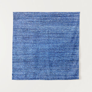 Blue Denim Fabric Material Texture Tapestry