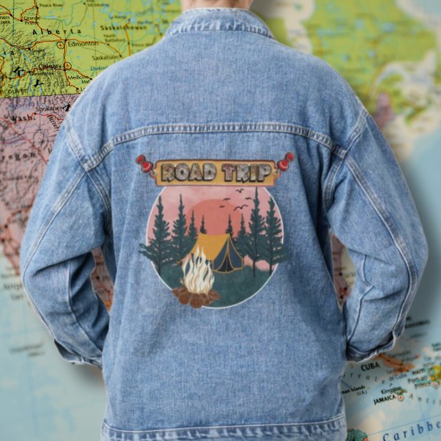 Blue Denim Jean Jacket Road Trip Camp Ground (Creator Uploaded)