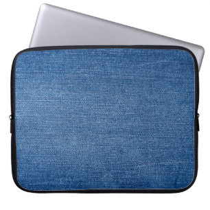 Blue denim jeans laptop sleeve