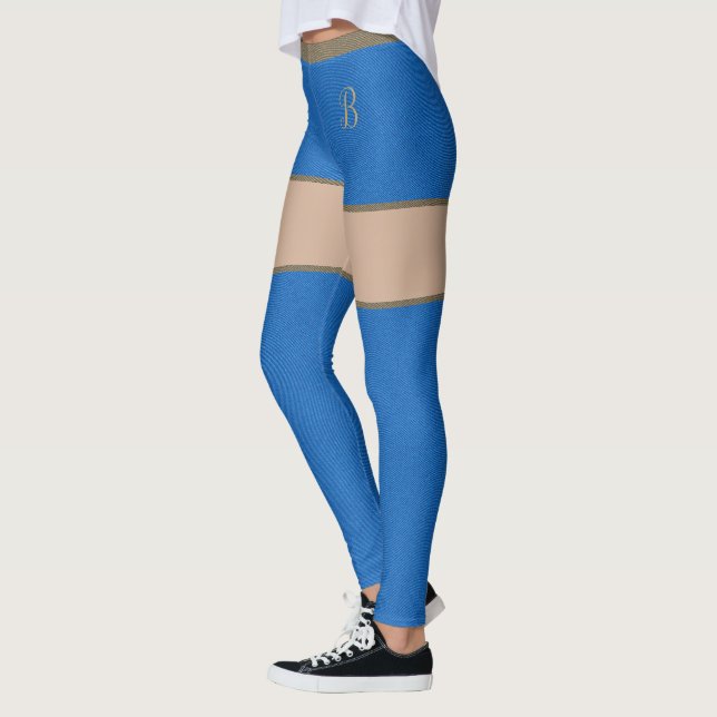 Blue Denim Jeans Shorts Skin Tights & Thighboots (Left)