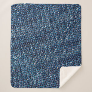 Blue denim jeans texture background. sherpa blanket