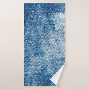 Blue denim jeans texture bath towel
