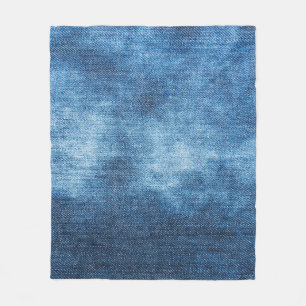 Blue denim jeans texture fleece blanket
