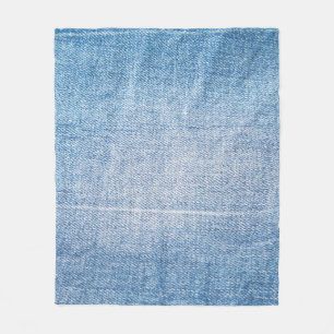 Blue denim jeans texture fleece blanket