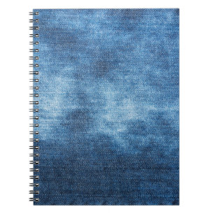 Blue denim jeans texture notebook