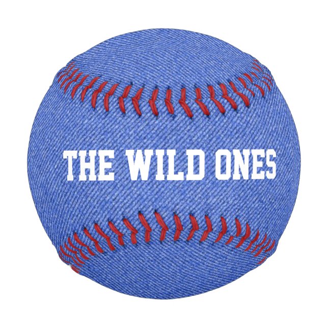 Blue Denim Look Custom Baseball (Back)