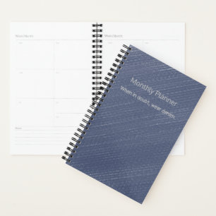 Blue Denim Monthly Planner