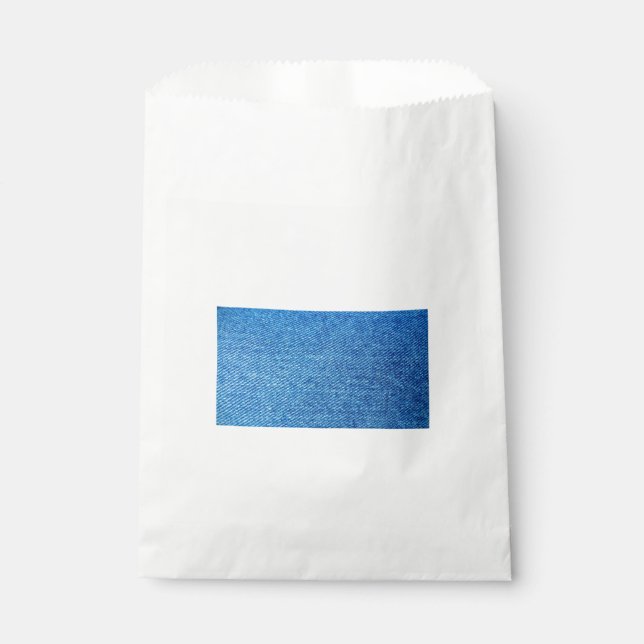 Blue Denim Texture Favour Bags (Front)