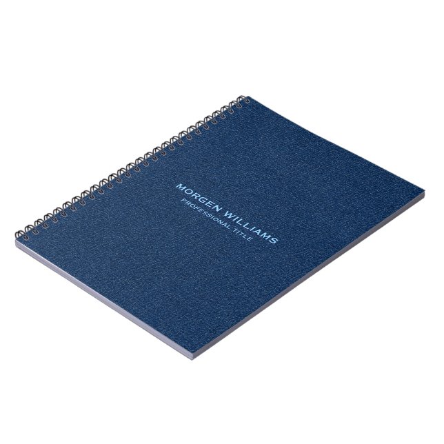 Blue Denim Texture Notebook (Left Side)