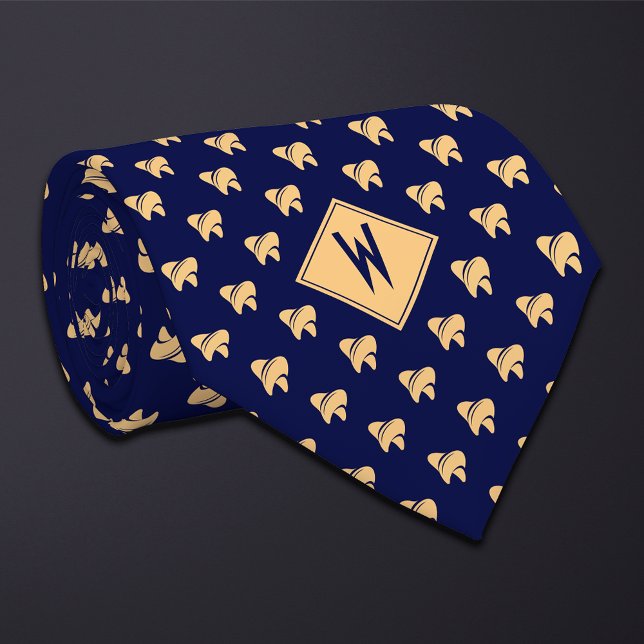 Blue Dentist Hygienist Tooth Icon Tie (Creator Uploaded)