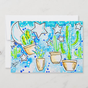 "Blue Desert" Cactus Invitation
