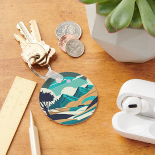 Blue Desert Key Ring