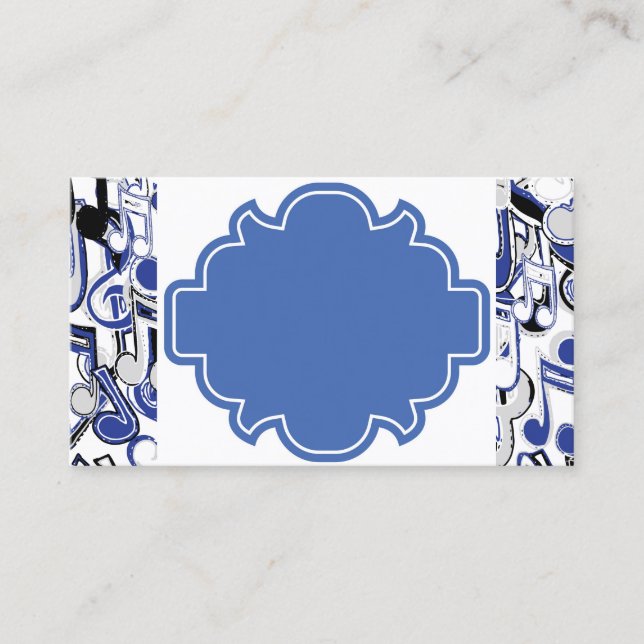 Blue Design Business Cards (Front)