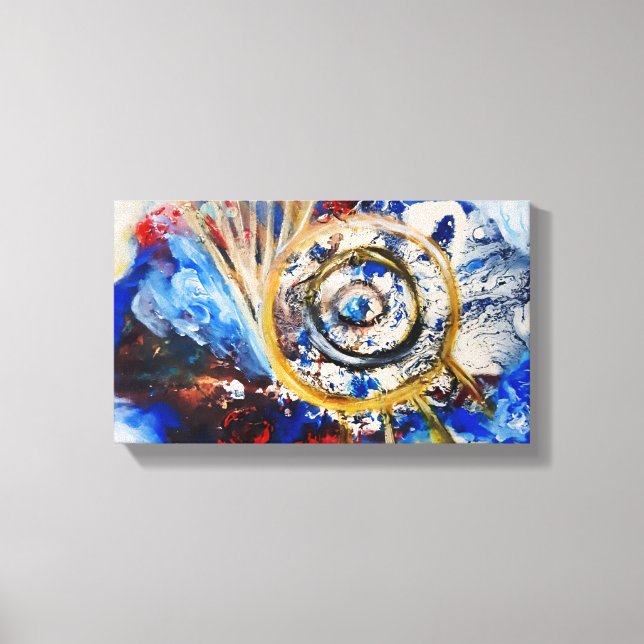 Blue Design Canvas Print (Front)