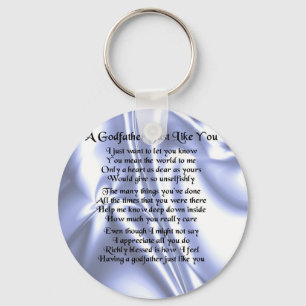 Blue Design  Godfather Poem Key Ring