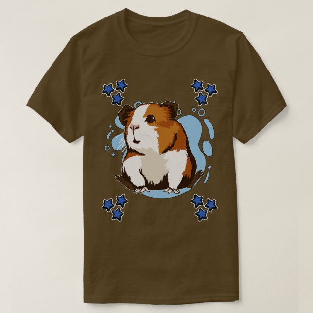 Blue Design Guinea Pig T-Shirt (Design Front)