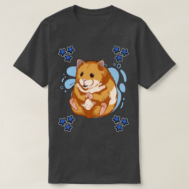 Blue Design Hamster T-Shirt (Design Front)