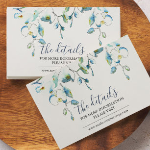 Blue Details Wedding Enclosure Cards Insert