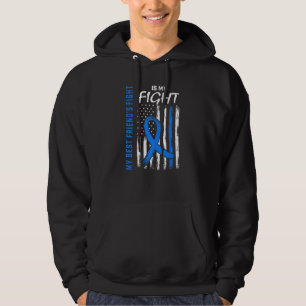 Blue Diabetes Awareness Best Friend American Flag Hoodie