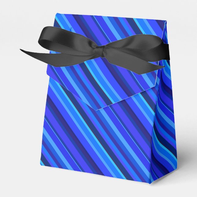 Blue diagonal stripes favour box (Front Side)