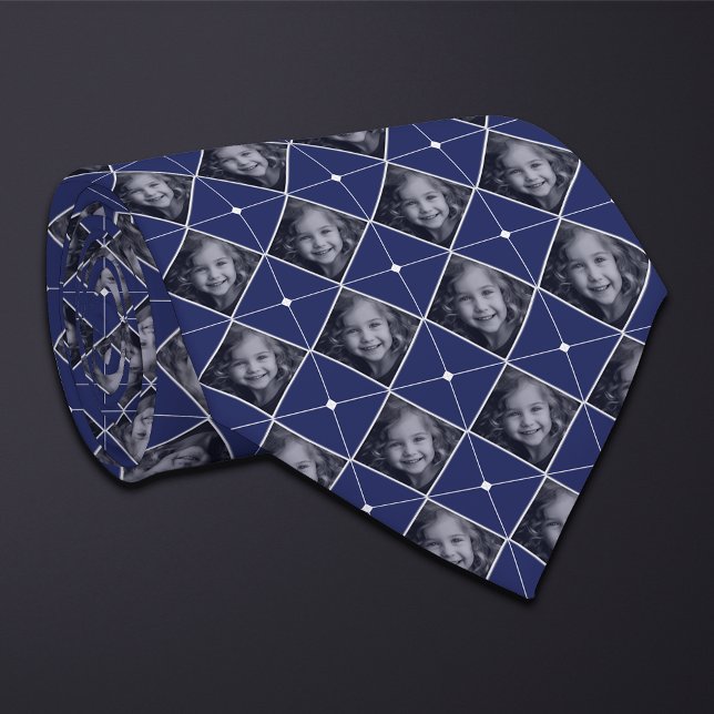 Blue Diamond 1-Photo Pattern Neck Tie (Creator Uploaded)