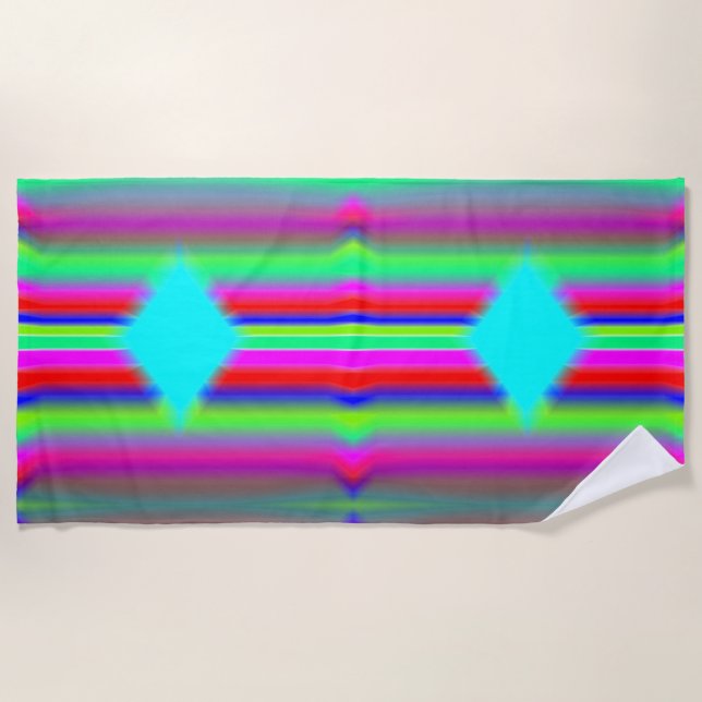 Blue diamond beach towel (Front)