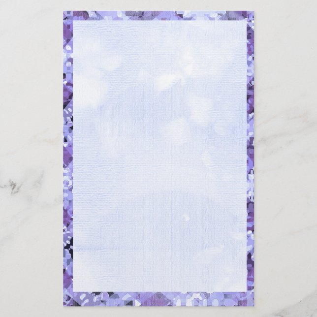Blue Diamond Border 2   Dark Blue Base Stationery (Front)