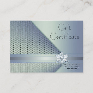 Blue Diamond Business Gift Certificate Cards
