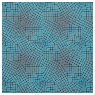 Blue Diamond Check Star Geometric Print Pattern Fabric
