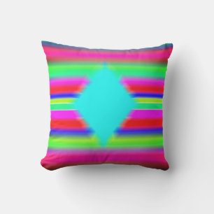 Blue diamond cushion