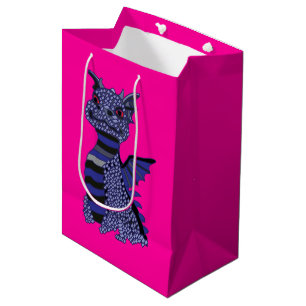Blue Diamond Dragon Medium Gift Bag