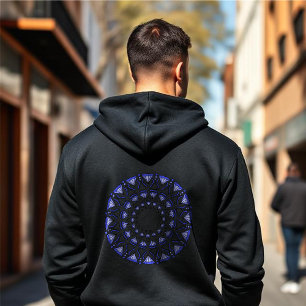 Blue Diamond Eastern Sacred Geometry  Hoodie