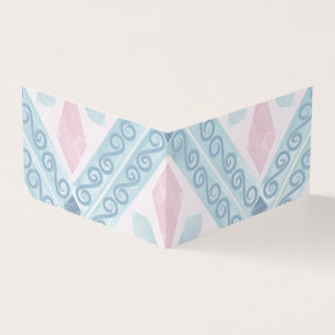 Blue Diamond Geometric Pattern Business Card